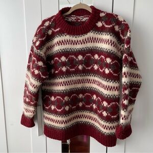 Nepal Womens Handmade 100% Wool Sweater Sz. M